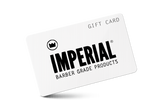 Imperial Barber Grade Products digital gift card, white with the crown logo and brand name in black.