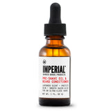 Imperial Barber Grade Products Pre-Shave Oil and Beard Conditioner in a 1 fl oz amber dropper bottle, lavender scent.